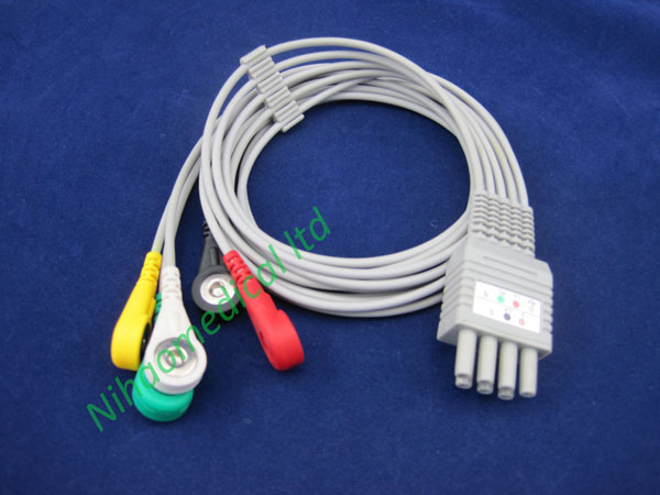 5-leads-ECG-leadwires-snap-AHA-color