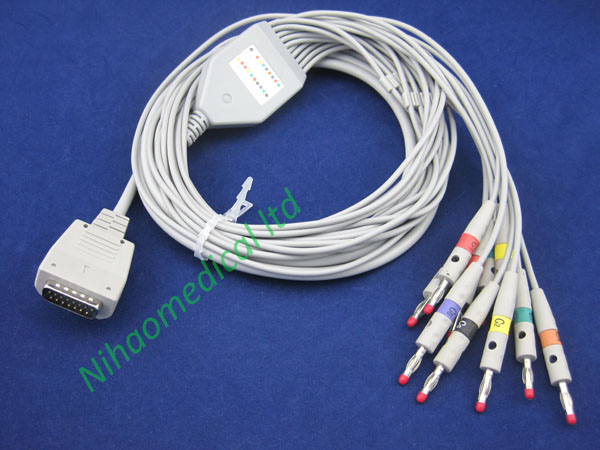 Shanghai-Kohden-ecg-cable